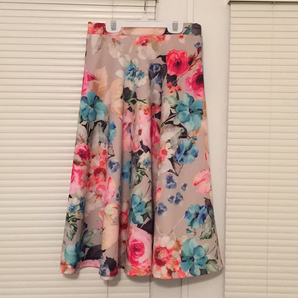 Floral Midi Skirt